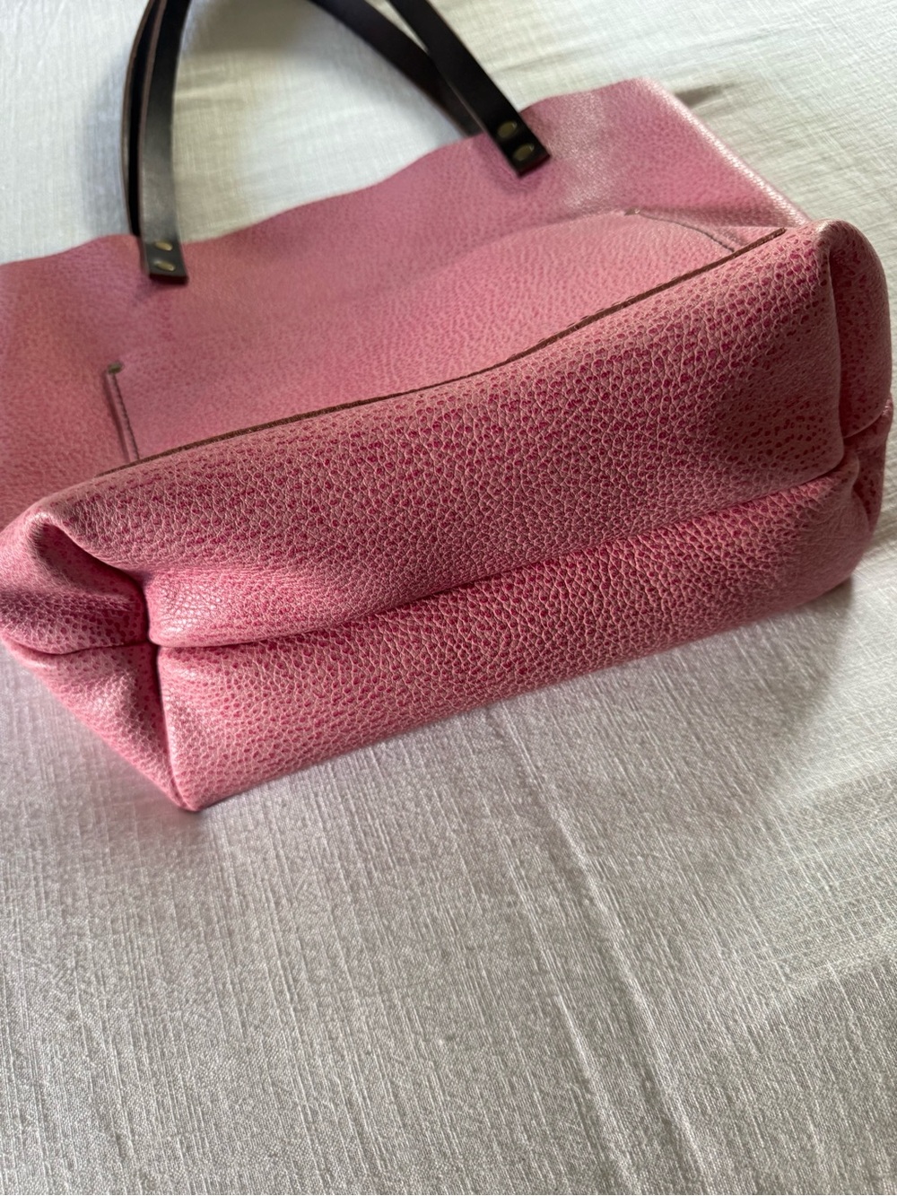 Portland Leather Pink Leather Tote - Picture 6 of 9
